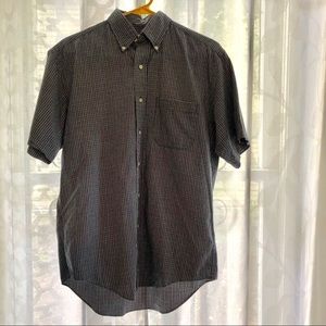 Brooks Brothers Short Sleeve Plaid Button Up Sz S